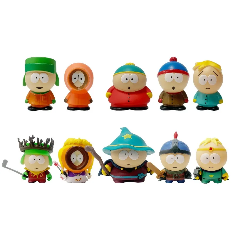 

5pcs/set South Park Cartoon Action Figure Toy Stan Eric Kenny Desktop Ornament Moldel Collecions Birthday Gift