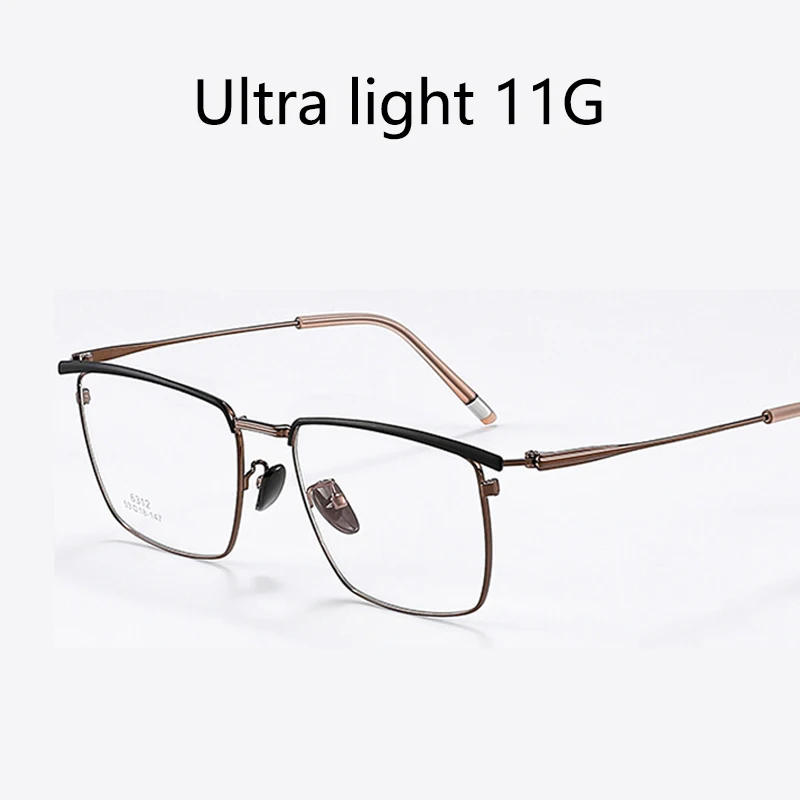 

Men's Optical Prescription Glasses Frames Fashion Retro Square Eyewear Ultra Light Alloy Spectacle Myopia Astigmatism 2024 New