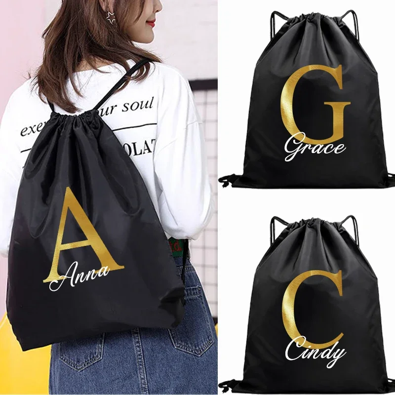 Custom Name Backpack for Gym Girl Travel Backpack Drawstring School Drawstring Pouch Kids Birthday Party Favors Bags Gym Sack