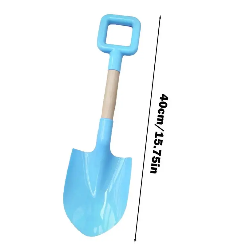 Wood Handle Beach Shovel Snow Scoop Garden Backyard Planting Tools Travel Beach Toy Sturdy Wooden Handle Colorful Children Beach