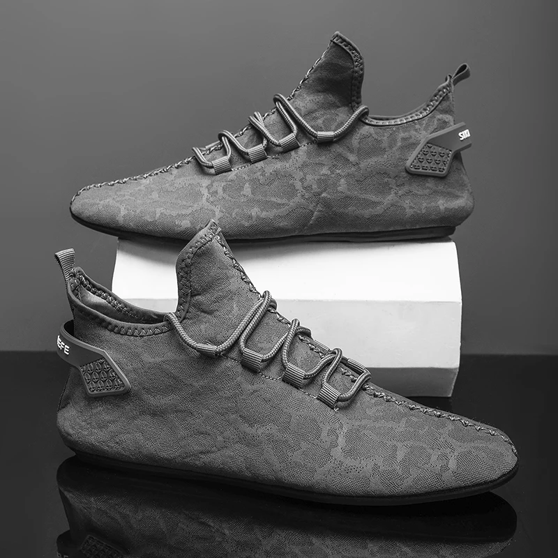 YRZL رجل الصيف المتسكعون الانزلاق على أحذية خفيفة الوزن عادية القيادة الأخفاف أحذية مشي مريحة للرجال عدم الانزلاق المتسكعون #4