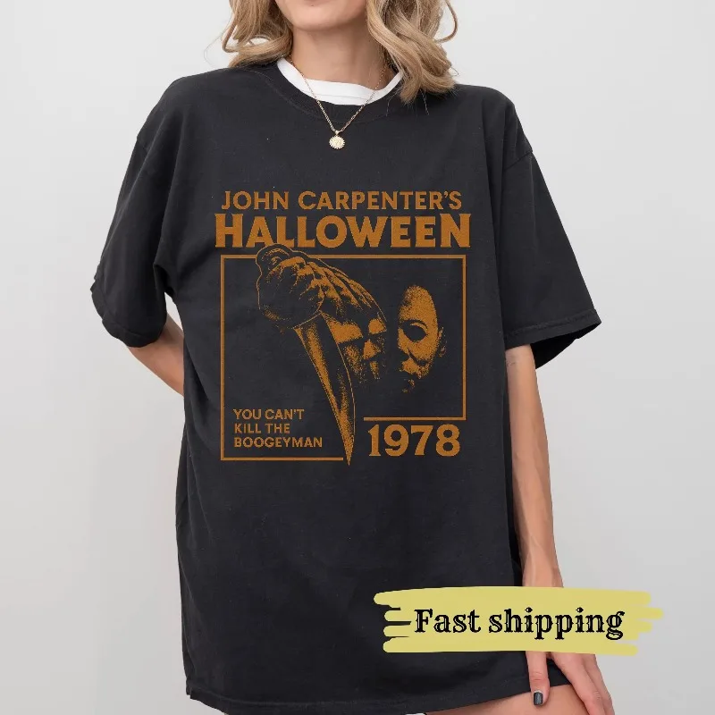 Halloween 1978 Michael Myers Shirt Horrorfilm-Shirt von Comfort Colors John Carpenter Shirt Horror-Slasher-Film-Franchise-Shirt – Detail 3