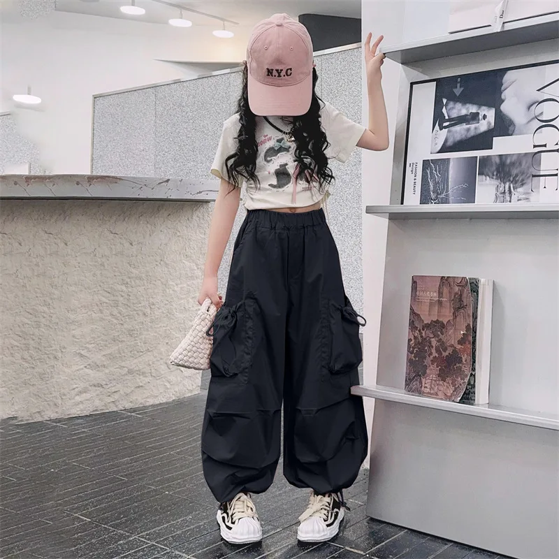 

Baby Girl Clothes Suit Western Girls Summer Set Two-piece New Children Overalls Summer 2024 Short-sleeved Fashion Top