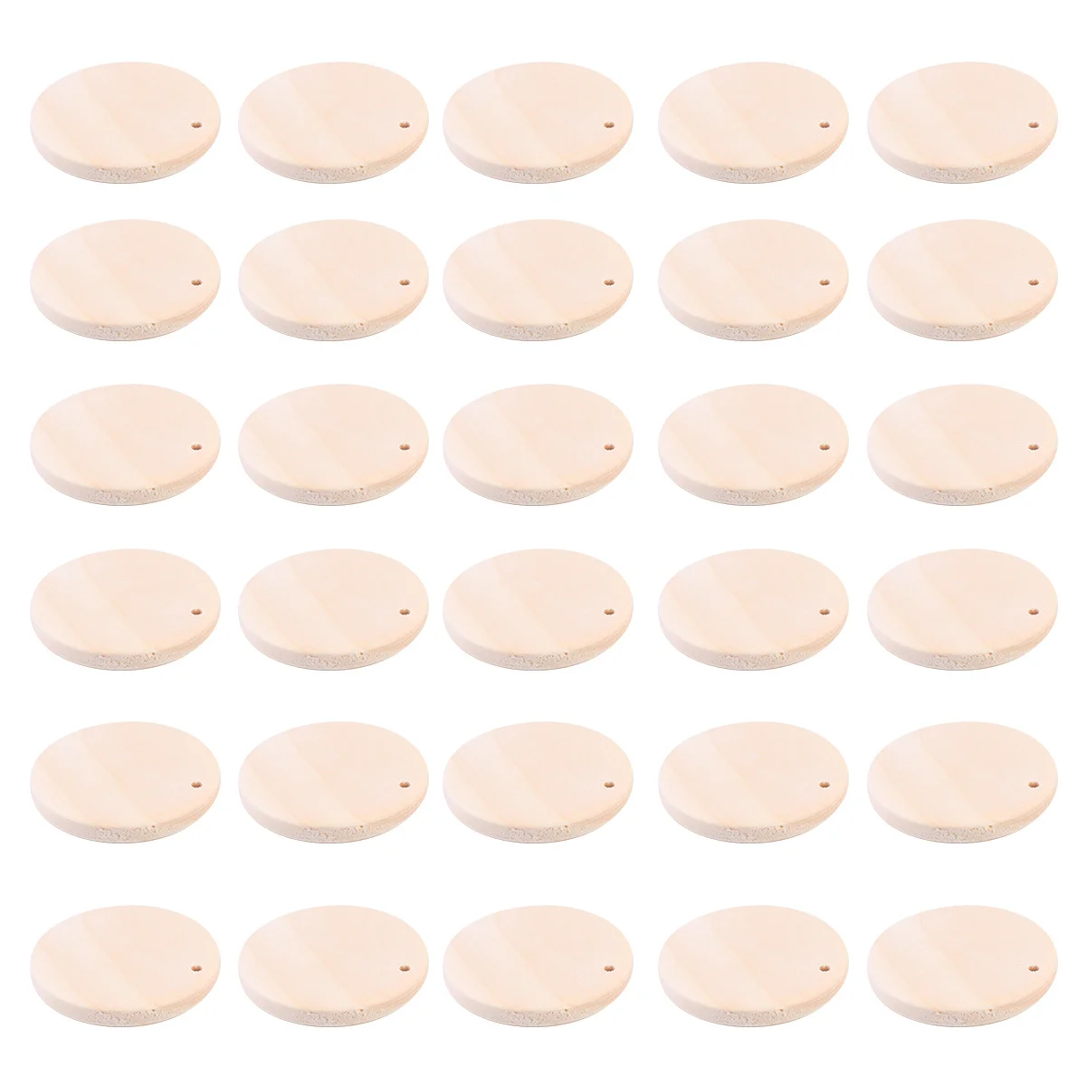 50pcs Wooden Earring Making Supplies Round 35Mm Diy Jewelry Crafting Accessories For Women Charms Pendants Jump Rings Jewelry