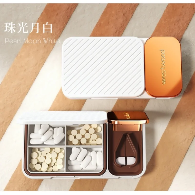 3 in1 Precision Medicine Cutter Portable Tablet Splitter Pill Divider Organizer for Halving Throwing And Quartering Drugs