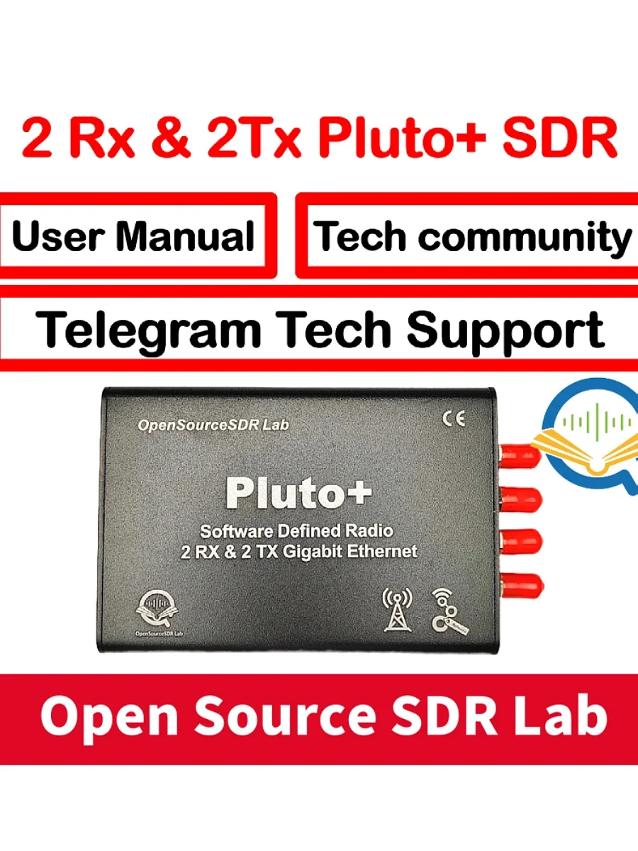 OpenSourceSDR Lab PLUTO+ SDR AD9363 2T2R Radio SDR Transceiver Radio 70MHz-6GHz Software Defined Radio