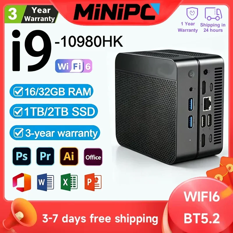 2026年新型ミニpc-windows-11-intel-core-i9-10980hk-32gb-ram-1tb-2tb-ssd-wifi6-bt52-4k-hd-ゲーミング・オフィス・学習用デスクトップコンピューター