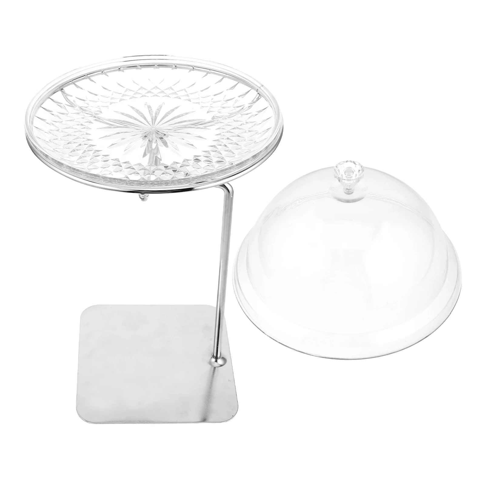

Fruit Dish Clear Cake Dome Cover Round Dessert Snack Tray Cookie Plate with Lid Cupcake Plates Covers Display Stand Bakery