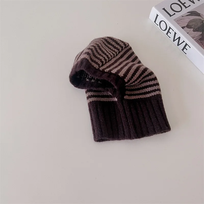 MILANCEL Baby-Strickschal mit Kapuze, warm, einfarbig, einteiliger Schal und Mützen für Kleinkinder, Kinderzubehör – Detail 21