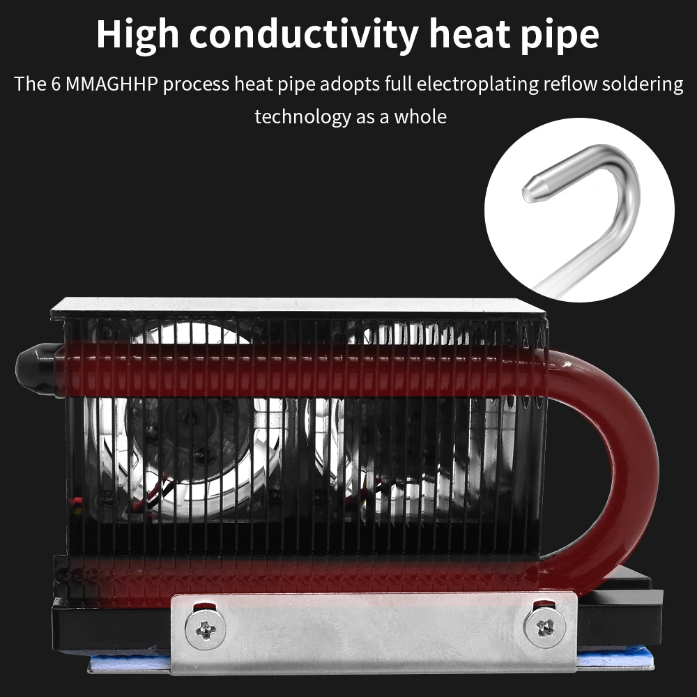 Imagem -05 - Tishric-rgb Radiador m2 Ssd Dissipador 3d Ventilador de Refrigeração Tubulação de Calor Adota Galvanoplastia Completa Refluxo de Solda