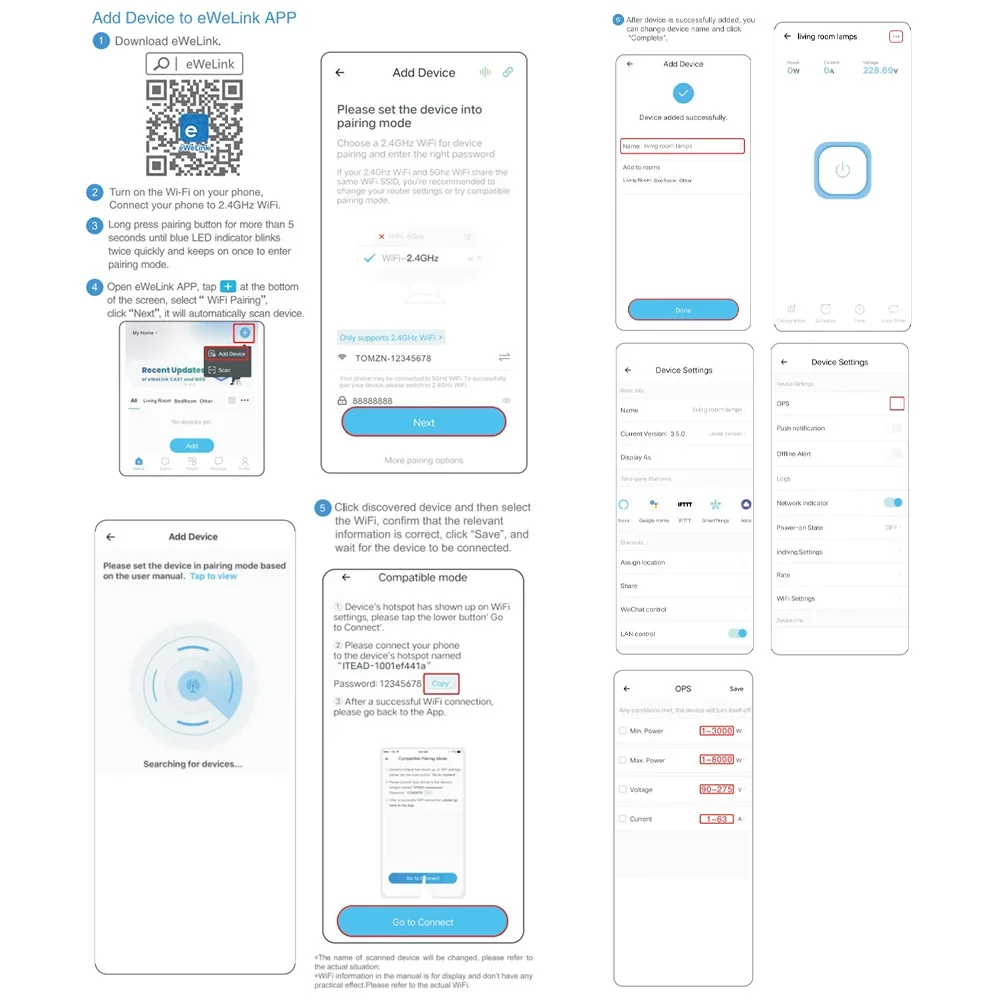 Schienentyp 4P 3-phasig 4-Draht eWeLink WiFi Intelligenter Schutzschalter Fernsteuerung Sprachsteuerung Countdown-Timer Luftschalter Relais Letzter Status – Detail 12