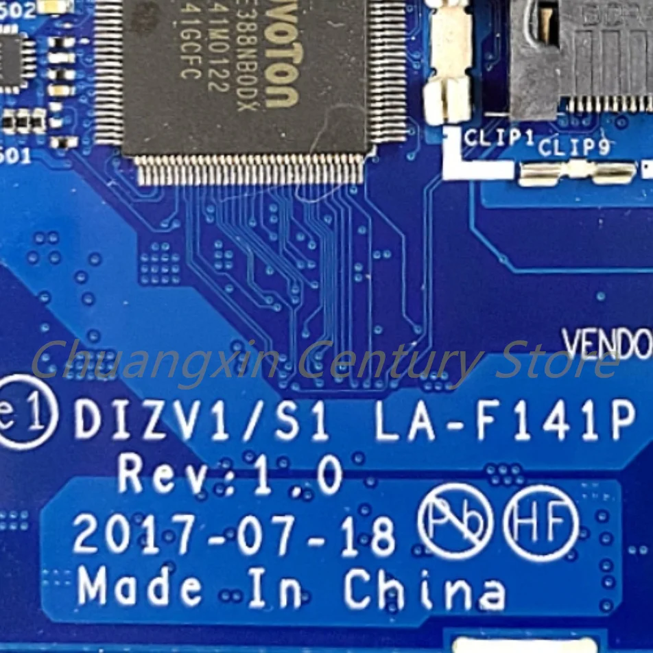 Lenovo Ideapad 720S-14IKB 노트북용 LA-F141P 마더 보드, CPU I5-8250U I7-8550U, GPU MX150, 2G 100% 테스트 완료, 선적 가능