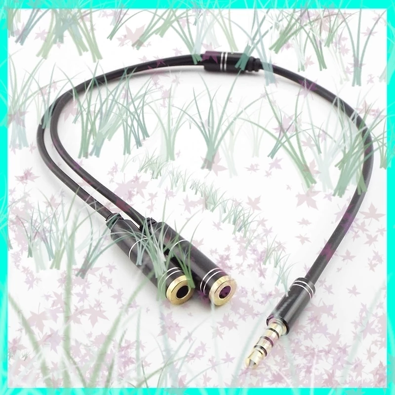 3.5 مللي متر ستيريو الصوت كابل ذكر إلى 2 أنثى سماعة الفاصل مهائي كابلات محولات الهاتف المحمول محولات موصلات E3 #2