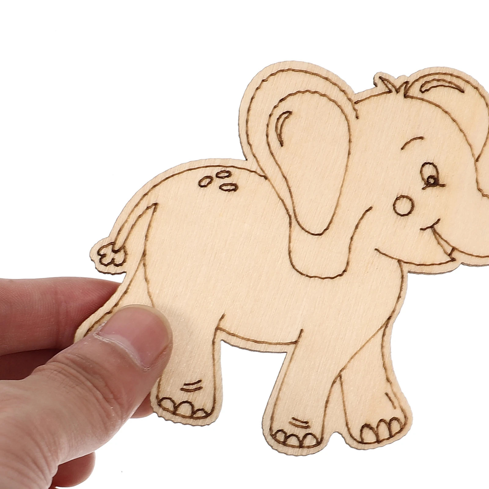 

40pcs Blank Wooden Animal Cutouts Unfinished DIY Painting Craft Kit Smooth Edges s Friendly Wood Slices Holiday Decor