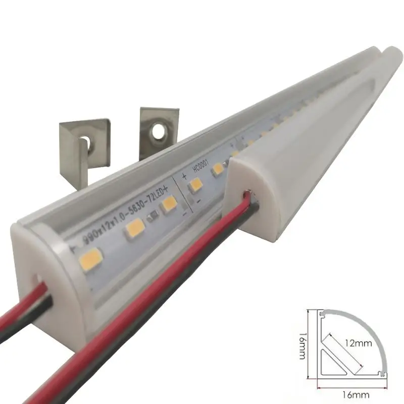 30PC 144leds 12V 24V 90 Degree Barra led Lights Bar Wall Corner Lamp 1m 100cm 5730 Strip For Kitchen Cabinet  interior house