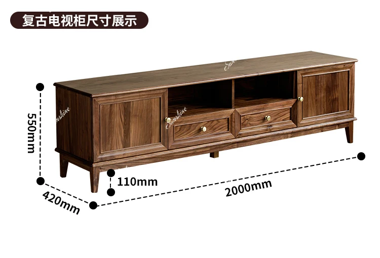 North American Black Walnut Hall Cabinet Log Modern Simple Storage Locker