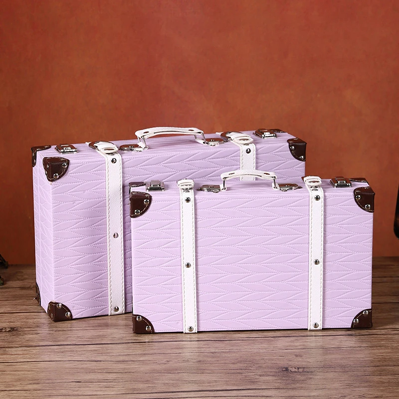 Maleta vintage, decoración de exhibición de ventana, cajas de almacenamiento, accesorios de fotografía, decoración de cajas de madera, arreglo de ropa, maleta de viaje