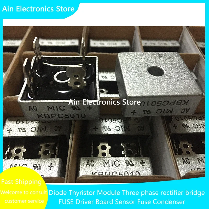 KBPC606 KBPC610 KBPC1010 KBPC1510 KBPC2510 KBPC3510 KBPC5010 4 pinos 6-50A 1000V NOVO ponte retificadora monofásica EM ESTOQUE