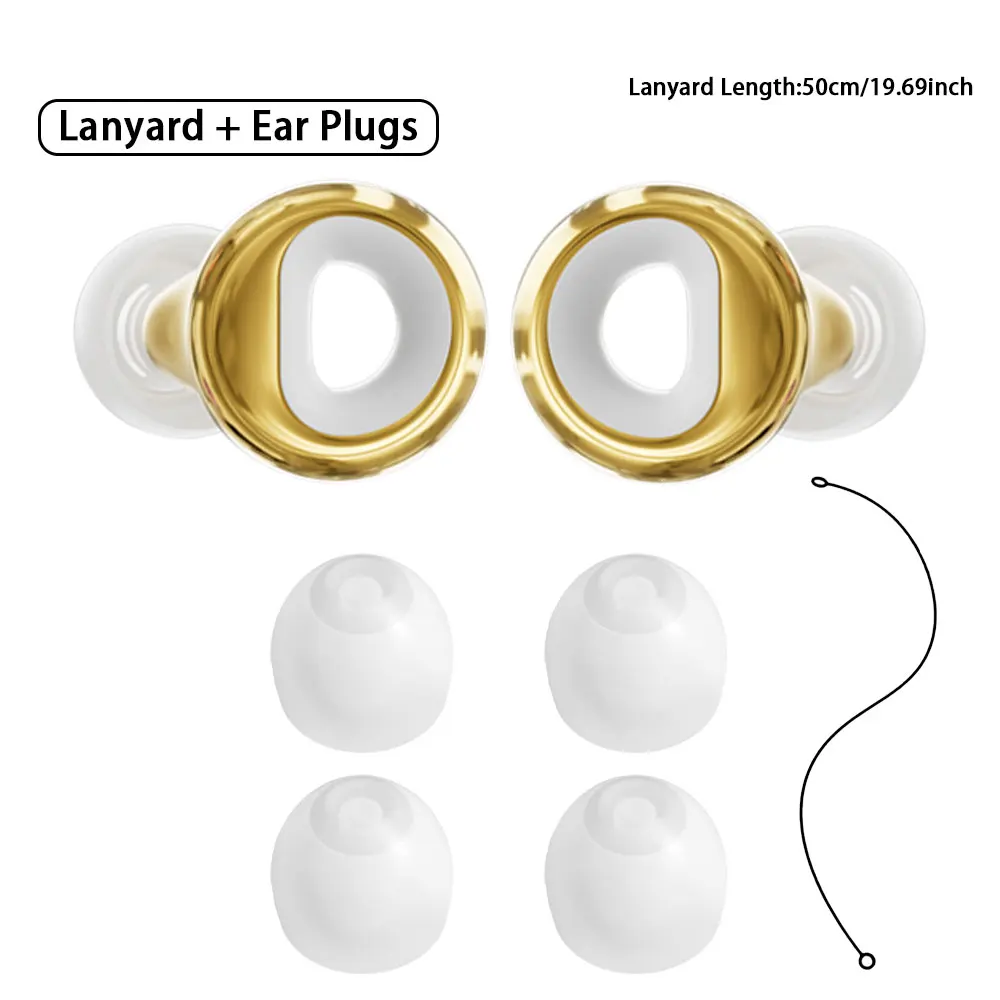 Soft Reusable Silicone Ear Plugs with Anti-Lost Lanyard High Fidelity Sound Filter Hearing Protection Earbuds for Music Fans And