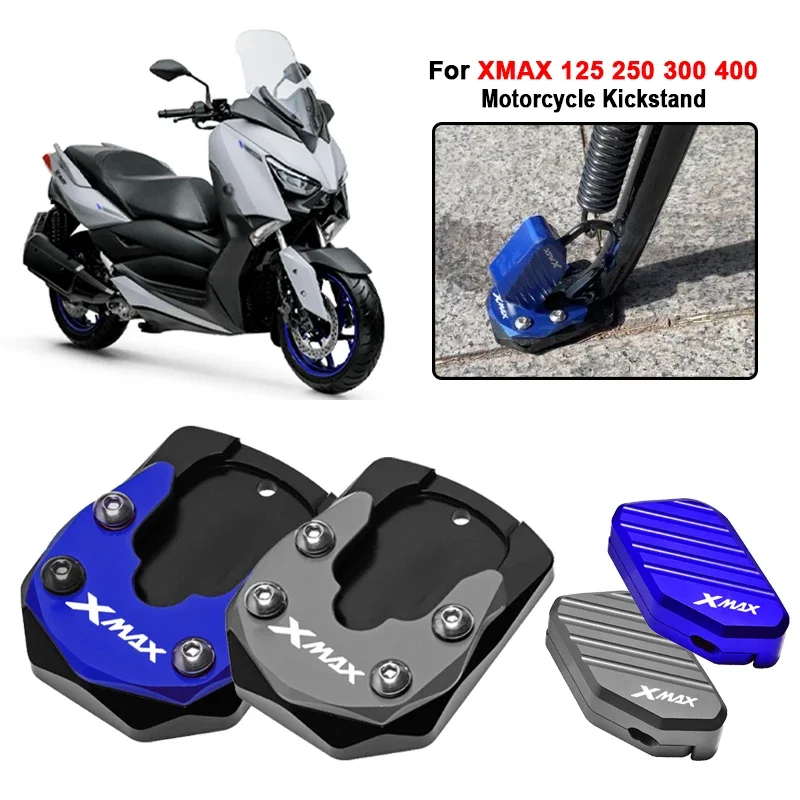 

Fit For Yamaha XAMX300 XMAX 300 X-MAX 125 250 300 400 CNC Motorcycle Kickstand Side Stand Enlarge Foot Extension Pad