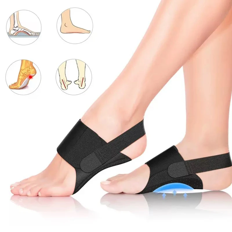 1Pair Arch Support Sleeves for Plantar Fasciitis Relief,Adjustable Arch Support Orthotic Sleeves for Flat Feet High Fallen Arch