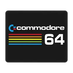 Commodore 64 Computer Mouse Pad Square Mousepad with Stitched Edges Anti-Slip Rubber C64 Amiga Desk Mat for Gaming Decor Cover