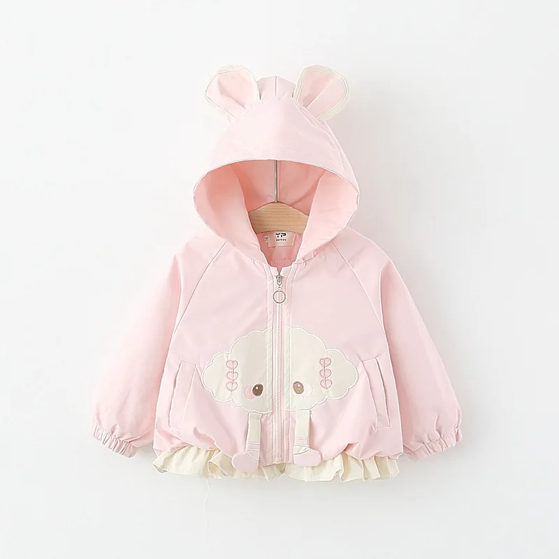 2026 Spring Autumn Spring New Jacket Baby Girl Sweet Korean Loose Designable Nice Trench Coat Trendy