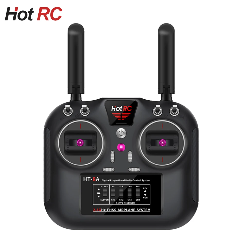 

Hotrc Hot rc HT-8A HT8A 4,5 В-9 В 2,4G 8CH FHSS GFSK передатчик пульт дистанционного управления с PWM/SBUS приемником для самолета/дрона/автомобиля