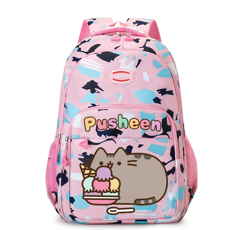 Pusheens Girls School Backpack Anime Kawaii Cat Shoulders Bags Kids Travel High-capacity Knapsack Fashion Rucksack Children Gift