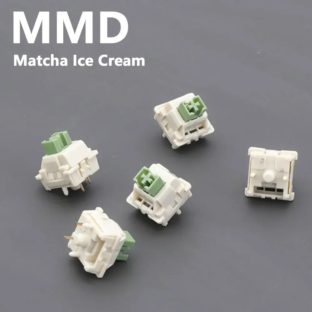 MMD Matcha lody przełącznik liniowy 5pins mechaniczne przełączniki w klawiaturze pasuje niestandardowe DIY klawiatura do gier MX RGB Hot-Swap POM