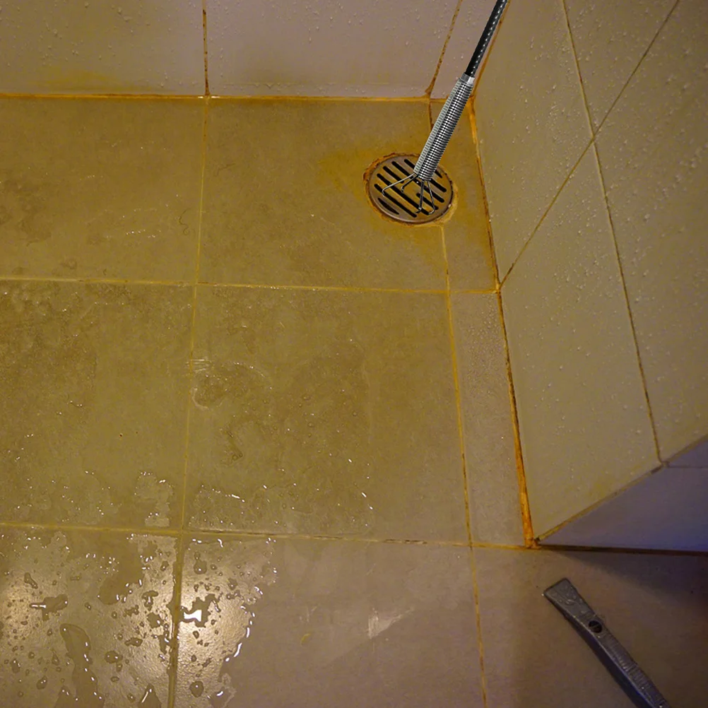 

2pcs Pipeline Dredge Hook Cleaner Long Flexible Drain Clean Claw For Clogged Pipe Multifunctional Pipe Dredging Tool