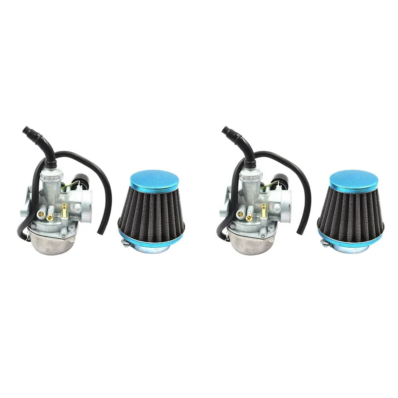 

2X PZ19 Carburetor For Taotao 50Cc 70Cc 90Cc 110Cc 125Cc Dirt Bike ATV Scooter Moped With Air Fuel Filter