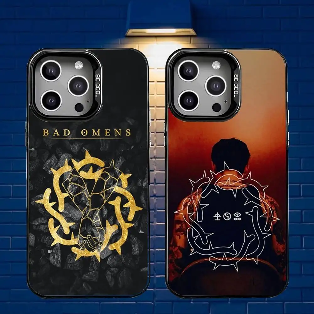 

Band Bad O-Omens Phone Case For iPhone 16,15,14,13,12,11,Mini,Pro,E,MAX Gray Matte Silicone Black Cover