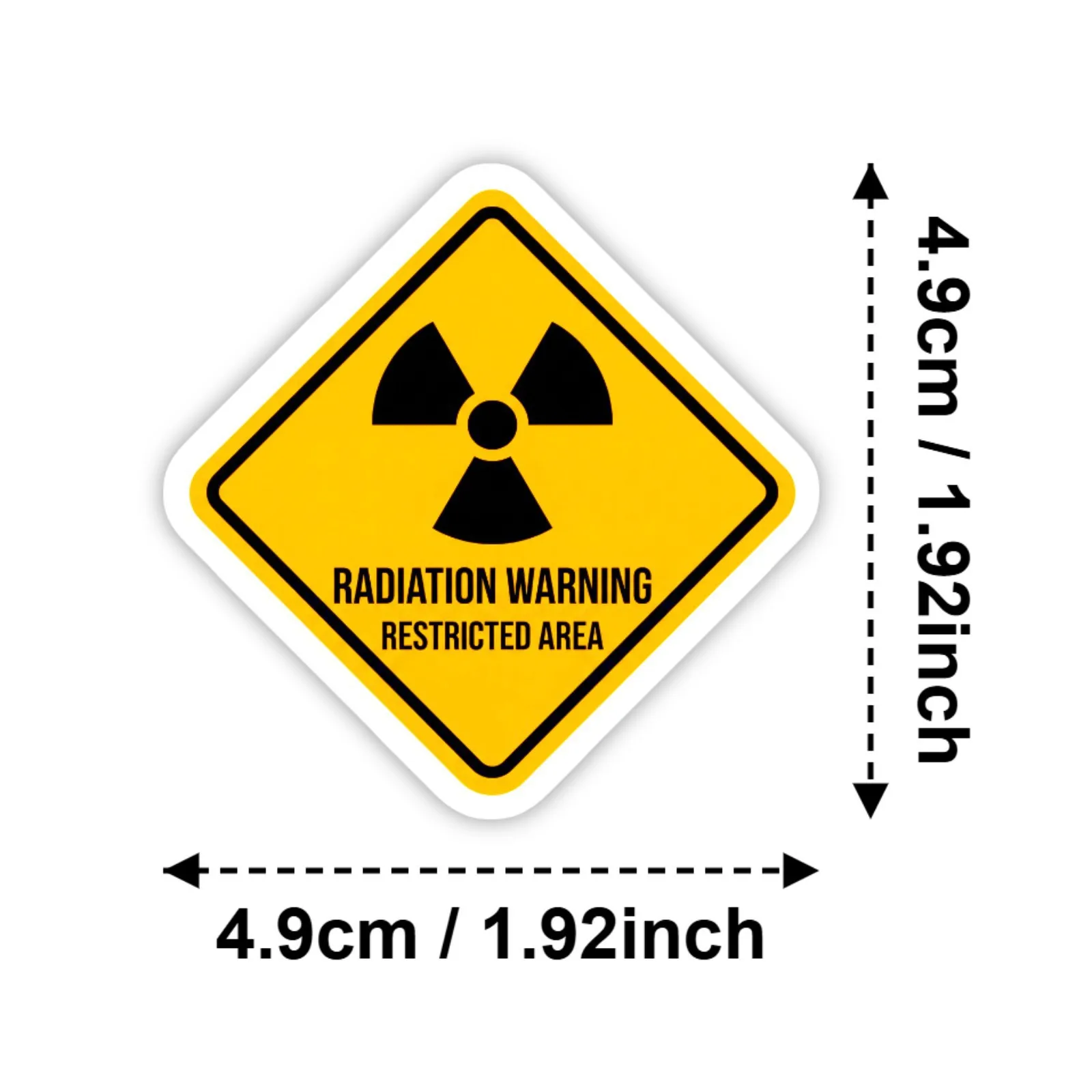 50-Pack Yellow Danger Warning Label Decals Waterproof Adhesive Stickers for Phones Tablets Guitars Helmets Notebooks Stationery view 5