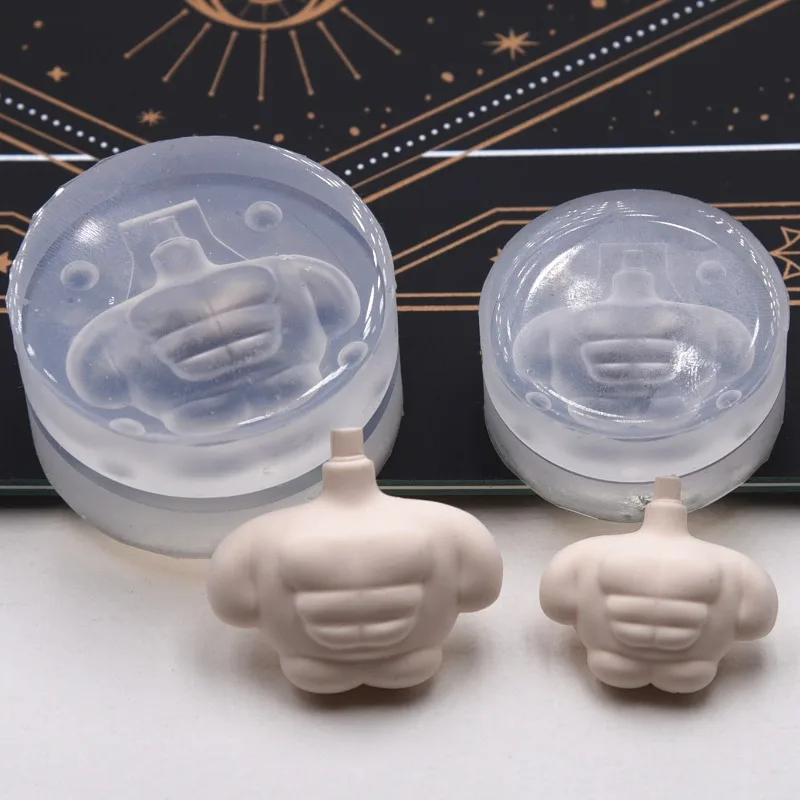 Ultra-light Clay Q Version Cartoon Muscle Body Silicone Mold DIY Clay Figure Anime Character Body Multi-purpose Mold Clay Tool