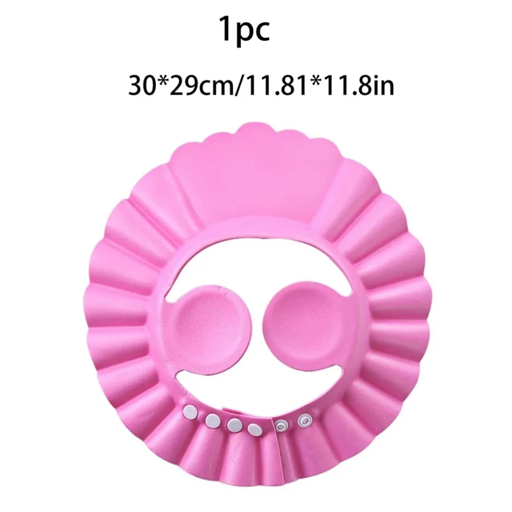 Adjustable Shampoo Shower Cap Waterproof Shampoo Cap to Protect Ears and Eyes from Water, Baby Bath Accessories