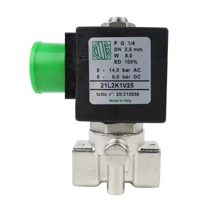 MAF ODE Solenoid Valve Stainless Steel 316 21L2K1V25 G 1/4inch DN8 8W 12W 14W AC220V AC110V 2 Way Direct Acting N.C. Normally