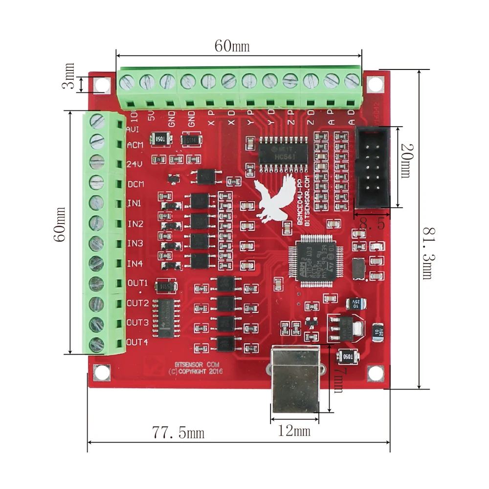 HLTNC Nema 23 2 2.2 2.5 3 Nm محرك حلقة مغلقة سائق HBS57H 350 واط 24 فولت إمداد الطاقة 4-محور واجهة مجلس عدة لجهاز التوجيه باستخدام الحاسب الآلي