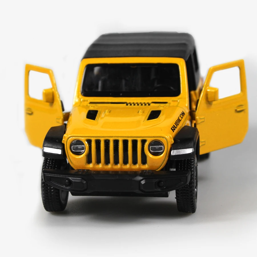 1:36 Model Wrangler Diecast Toy Car Model, Scale Metal Alloy Vehicle for Kids Boys Girls Adults, Doors Open,Gifts Red Yellow