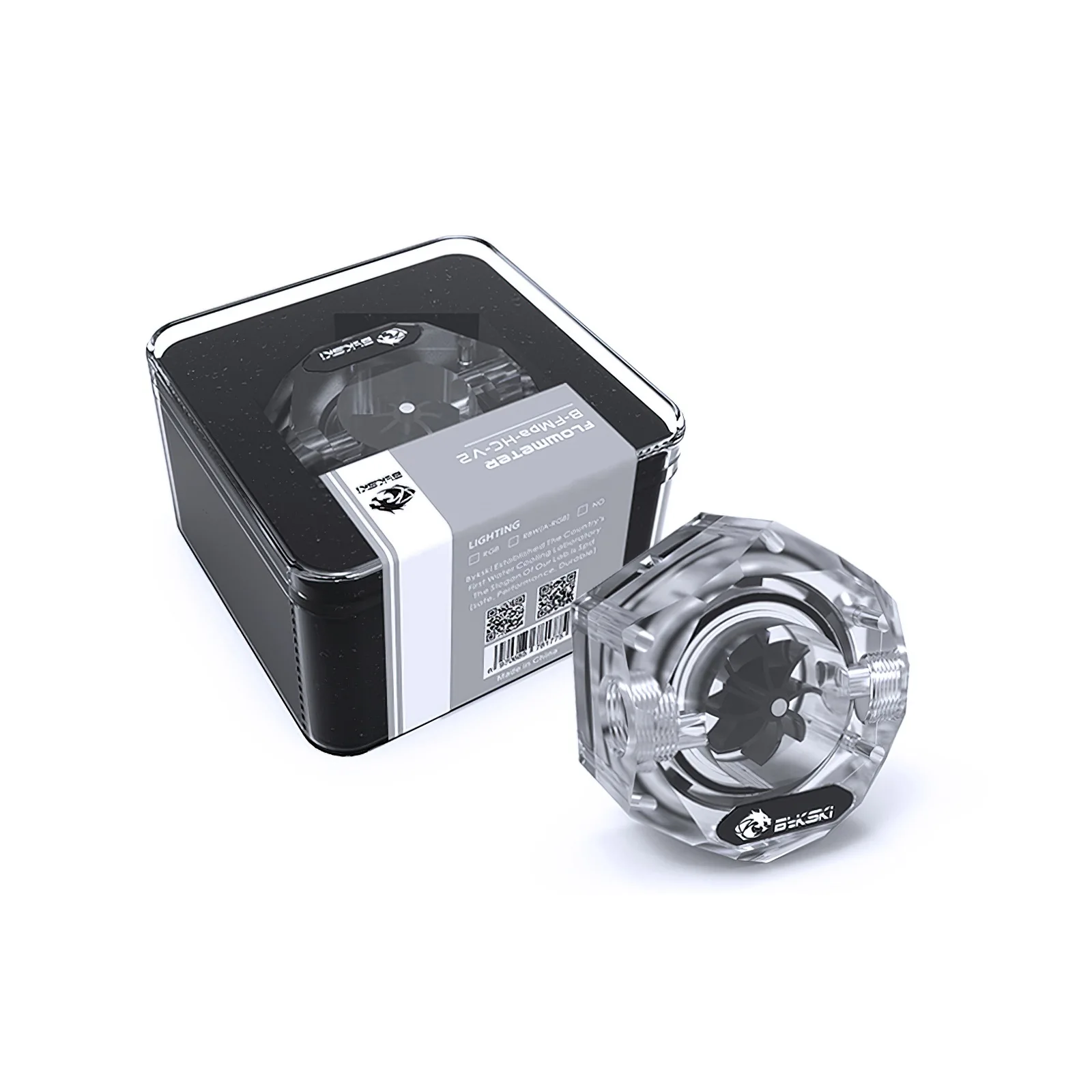 Bykski Water Cooling Hexagonal Transparent Flow Meter B-FMpa-HC-V2 G1/4