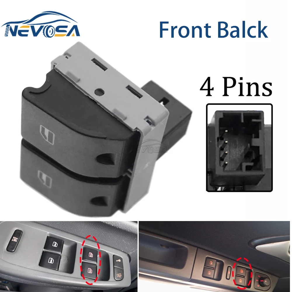 NEVOSA For VW Gol Saveiro g4 g5 g6 g7 Fox Cross Space Fox Electric Power Window Console Switch Glass Button LHD 6Q0959858 - view 2