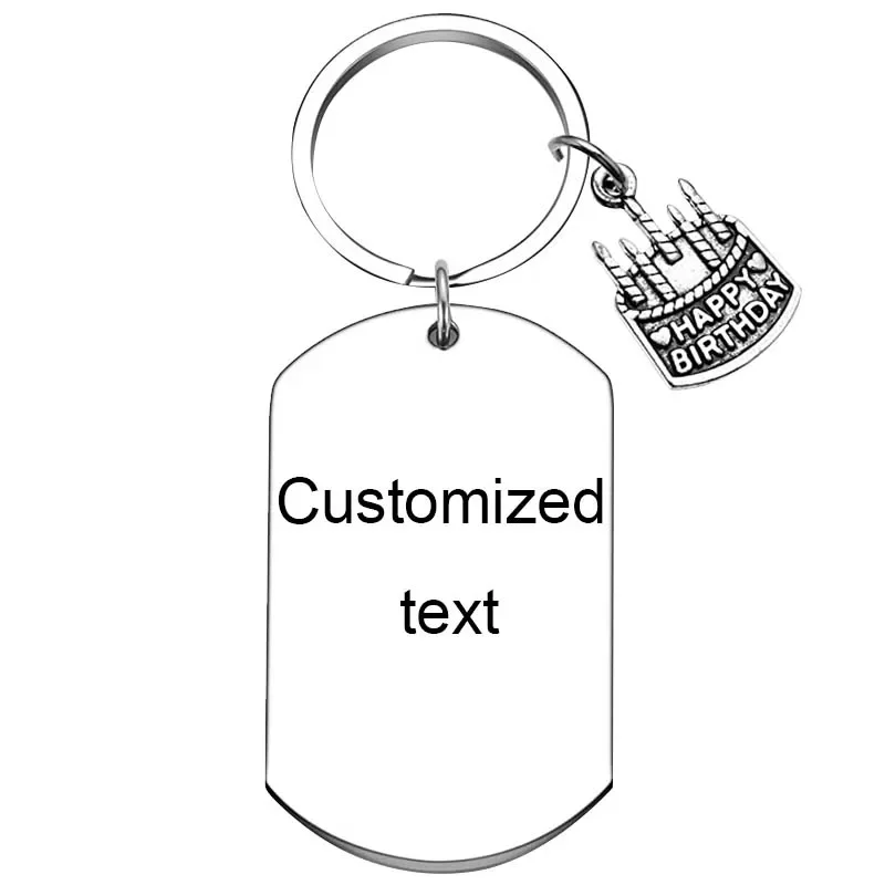 Personalized Custom Keychain Happy Birthday Gifts Key chain Best Friend key rings Friendship Gifts 30th 40th 50th Birthday Gifts