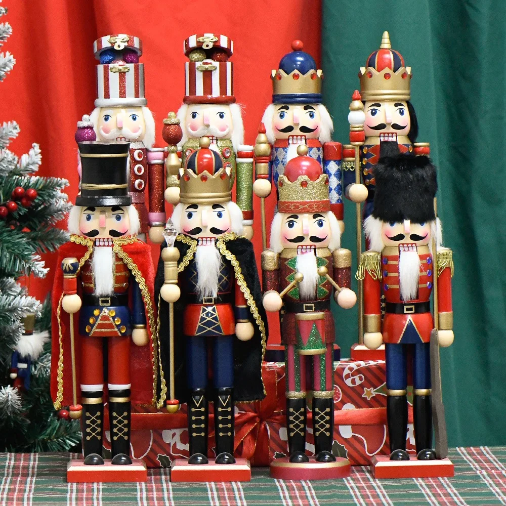 

Wooden Nutcracker Soldier Figurines, Ornaments, Puppet, Desktop Crafts, Kids Gifts, Christmas Home Decorations, 36cm