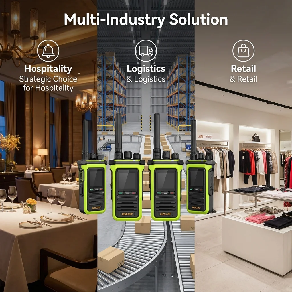 4G LTE PoC Radio Dual SIM Auto-Switching 3000mAh Long Standby Walkie Talkie for Hospitality Logistics Security