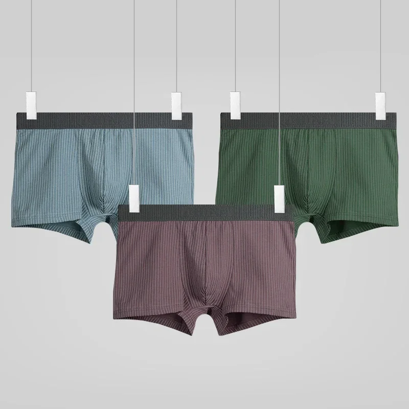 

5PCS Men's antibacterial underpants for autumn and winter. Boxer shorts for men, men's boxer sports underpants. They are of medi