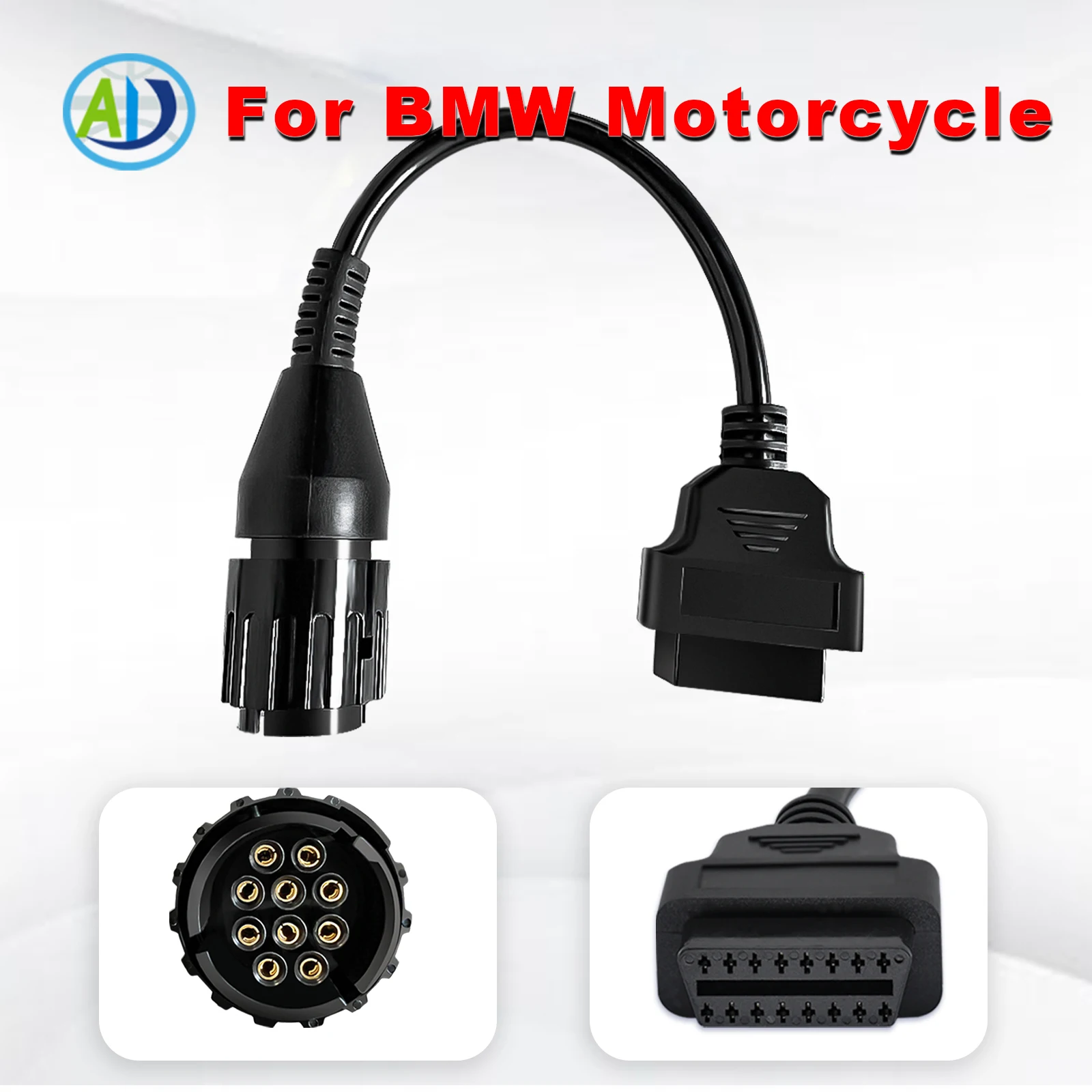 

Для for BMW ICOM 10 - контактного адаптера OBD2 кабель OBDII Мотоцикл K-Line DCAN снимите диагностический разъем перепрограммированного адаптера