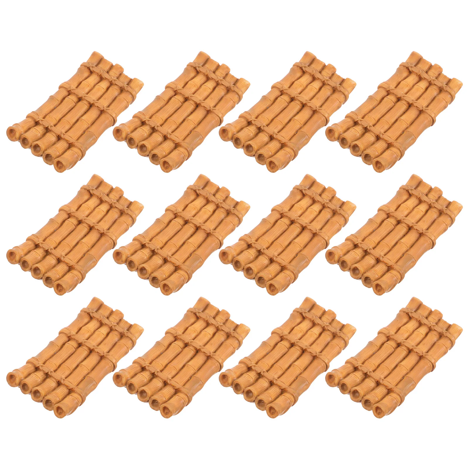 

15pcs Mini Bamboo Resin Boat Decoration Micro Landscape Dollhouse Accessories Beach Decor Nautical Bonsai