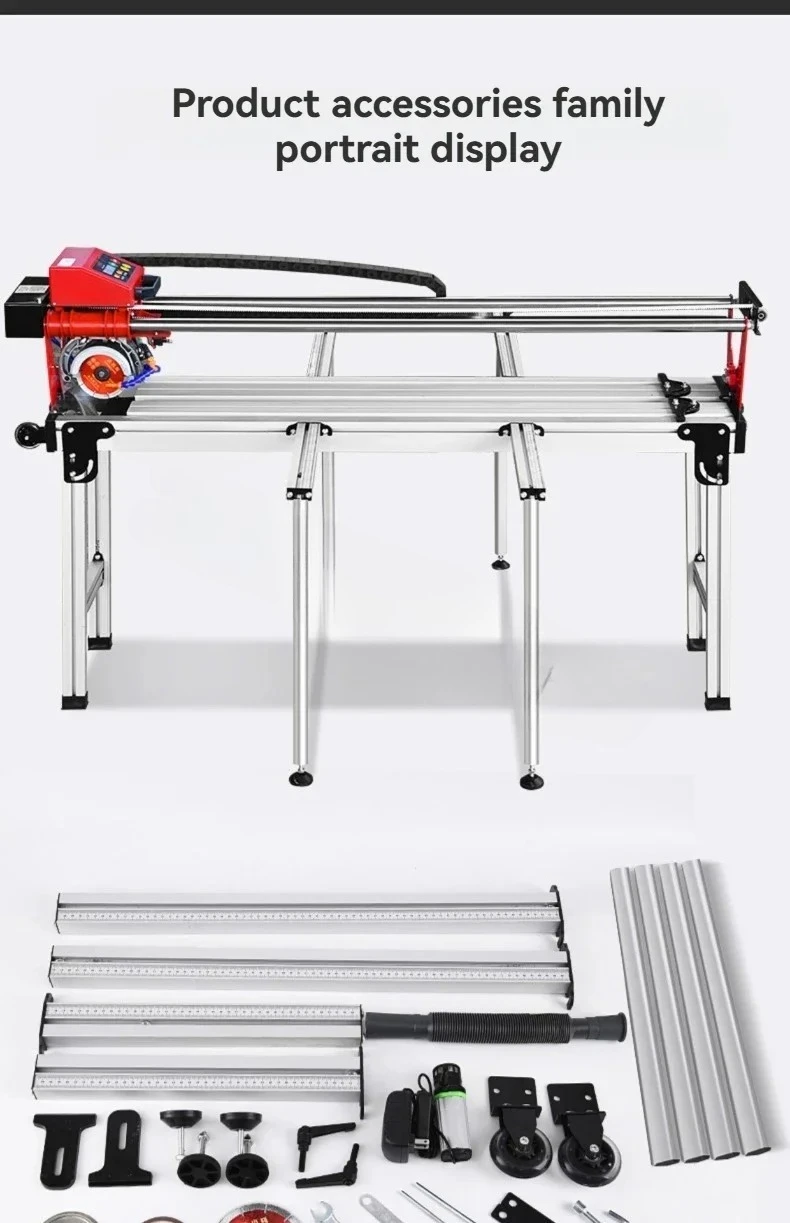 Tile cutting and beveling machine, manual cutting stroke 850mm, equipped with water jet microcrystalline cutting.