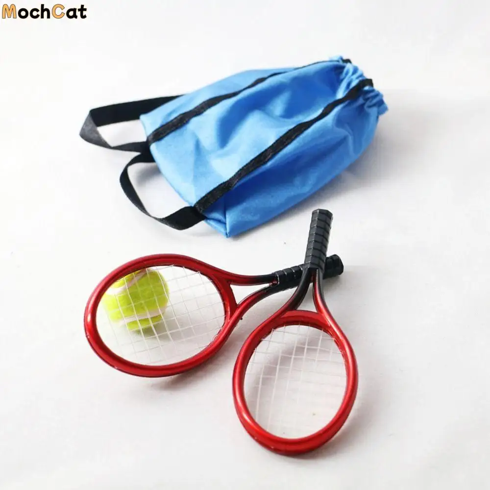 

Mini Doll Tennis Racket Kits Diy Dollhouse Simulation Tennis Dollhouse Accessories Tennis Diy Accessories 1/6/1/12