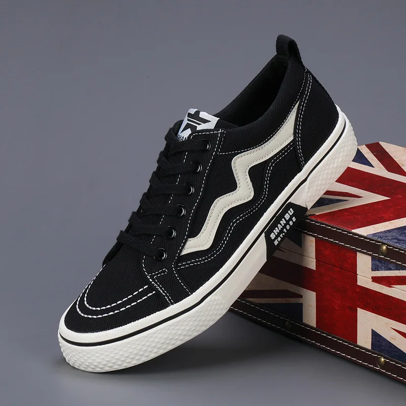 2026 New Men All Black Gray Green Vulcanized Flats Canvas Shoes Fashion New Mens Designer Sneakers Low Canvas Solid Colors Shoes - view 4